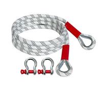 Corde de remorquage - Sangle de dépannage, un outil indispensable | Sangle de remorquage en polyester haute densité avec 2 anneaux en D, idéale pour camions, pick-ups, tracteurs, SUV, quads, fourgonne