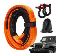 Corde de remorquage - Sangle de remorquage de récupération multifonctionnelle, Corde de Sangle de Ceinture de remorqage d'une Tonne | Cordes d'extension de treuil antidérapantes pour économiseur d'ar