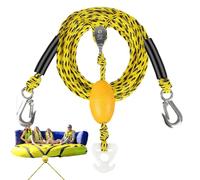 Corde de remorquage tubulaire supporte jusqu'à 4 utilisateurs, fixation par | Avec crochet et roulette pivotante à 360 degrés, corde de ski, sports nautiques, convient pour ponton-bar, bateaux gonflables