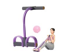 Corde de résistance à l'extracteur de pédales - Bande de tension à quatre tubes, élastique Sit Up Trainer | for Adults Abdominal Leg Full Body Strength Workout Home Gym Exercise Fitness Stretch Muscle