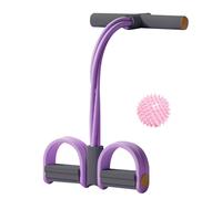 Corde de résistance multifonctionnelle à 4 tubes pour exercices abdominaux, fitness à la maison, avec balle de massage hérisson, appareil de musculation pour yoga, gym, pilates