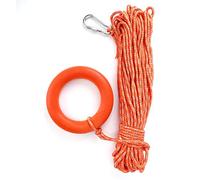 Corde de sauvetage réfléchissante en PVC de 6 mm de diamètre 30 m avec crochet et anneaux de traction