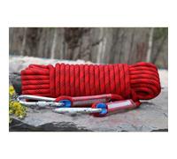 Corde de sécurité, corde extérieure, d'escalade 16 mm 10 m (32 pieds) 50 (164 100 (328 150 (492 200 (656 statique rappel for équipement en plein air parachute sauvetage cas d'incendie(Red,16mm x 120m)