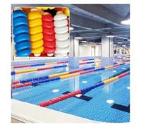 Corde de sécurité de piscine de 10 m avec crochets robustes - Séparateur de voie haute visibilité pour piscines, plages et voies navigables - Barrière flottante facile à installer - Parfaite pour la