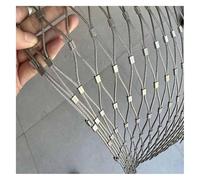 Corde de sécurité en acier inoxydable 304 - 8 cm/2 mm - Câble flexible en maille filet d'extérieur mobile - Protection de balustrade - Fil d'acier Xpe (1,5 x 8 m) pour clôture sécurisée