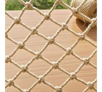 Corde de sécurité en chanvre Corde en jute naturelle Filet de sécurité Filet de protection pour balcon, escaliers, clôture, jardin, aire de jeux Filet décoratif d'intérieur (Size:1M*2M(3.3FT*6.5FT))