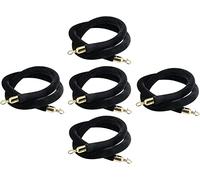 Corde de sécurité en velours barrière de sécurité, Corde de support en velours avec crochet for le contrôle des foules, longueur 60-300 cm, paquet 2/3/4/5(5 Pack,300cm/9.8ft)