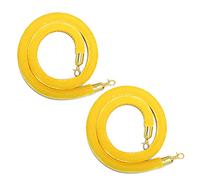 Corde de sécurité en velours barrière de sécurité, Stanchion Rope Velvet Crowd Control Multicolore Plusieurs Tailles 2 Pcs(Yellow,300cm/9.8 ft)
