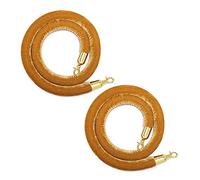 Corde de sécurité en velours barrière de sécurité, Stanchion Rope Velvet Crowd Control Multicolore Plusieurs Tailles 2 Pcs(Khaki,200cm/6.6 ft)