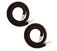 Corde de sécurité en velours barrière de sécurité, Stanchion Rope Velvet Crowd Control Multicolore Plusieurs Tailles 2 Pcs(Brown,200cm/6.6 ft)
