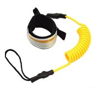 Corde de sécurité enroulée pour laisse de surf en TPU de 1,7 m (jaune)