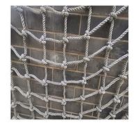 Corde De SéCurité Filet d'escalade Protection Net Plafond IntéRieur DéCoration Balcon Garde-Corps Chanvre(8mm*8cm,2X2m/6.6X6.6ft)