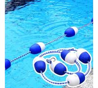 Corde de sécurité flottante pour piscine avec bouées - Kit de séparation de voie de 30 m pour piscine, lignes flottantes durables pour la sécurité de la piscine, parfaite pour l'entraînement à la