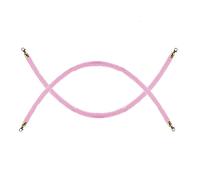 Corde de sécurité for contrôle des foules, élégante corde en velours avec crochets argentés, for fêtes, lieux culte, halls d'entrée(Pink,1m/3.2ft)