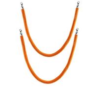 Corde de sécurité for contrôle des foules, élégante corde en velours avec crochets argentés, for fêtes, lieux culte, halls d'entrée(Orange,2m/6.5ft)