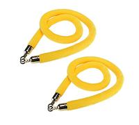 Corde de sécurité for contrôle des foules, élégante corde en velours avec crochets argentés, for fêtes, lieux culte, halls d'entrée(Yellow,2m/6.5ft)