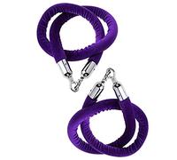 Corde de sécurité for garde-corps avec crochet argenté, corde pilier for la gestion des files d'attente (grise, 305 cm)(Purple,6ft/185cm)