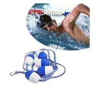 Corde De Sécurité For Piscine De 3,3 À 59 Pieds Avec Flotteurs, Bouée De Séparation Pré-assemblée Avec 2 Crochets, Visibilité Efficace Bleue Et Blanche, For Intérieur Et Extérieur(6m/19.6ft)