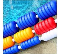 Corde de sécurité pour piscine avec 5 bouées, flotteur en spirale de 10 m, accessoire de séparation de piscine de plage, jaune, 11 cm - Idéal pour la sécurité de la piscine et les loisirs aquatiques