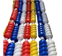 Corde de sécurité pour piscine avec flotteurs - Séparateur de voie de 4 m pour les extrémités peu profondes/profondes et les compétitions - Ligne de bouée flottante durable avec fil d'acier pour une