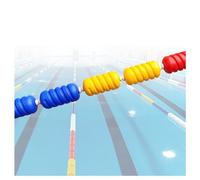 Corde de sécurité réglable pour piscine peu profonde, installation facile, en nylon pour contrôle de la profondeur et séparation des voies (9 m)