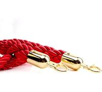 corde de sécurité rétractable, Cordon de séparation file d'attente torsadé avec crochets(1 Pack,4.5M/14.7Ft)