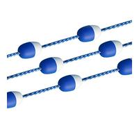 Corde de séparation de piscine bleue et blanche - 7 cm de large - Kit de voie pour jardin et parc d'attractions - Idéal pour la piscine et les loisirs