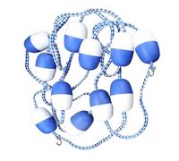 Corde de Séparation de Sécurité de 5 M pour Piscine, Séparateur de Sécurité À Cordon Flottant pour Piscine Avec Flotteurs et Crochets pour Diviser Les Zones Dangereuses Ou Les Couloirs de Nage