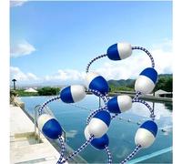 Corde de séparation de sécurité flottante pour piscine, 7,6 m, 10,7 m, 9,1 m, 6,1 m, portable et réutilisable, avec 2 crochets pour délimiter les zones dangereuses ou les couloirs de nage (5