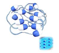 Corde de séparation de sécurité for Piscine de 4 à 200 Pieds, Lignes de Couloir de Natation avec 2 Crochets for piscines(178ft/54.25m)