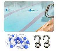 Corde de séparation de sécurité pour piscine avec flottabilité solide pour parcs aquatiques et plages - Ligne flottante de 2 m pour la sécurité de la piscine et la protection des enfants