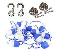 Corde de séparation de sécurité pour piscine avec flotteurs et fixations pour zones de baignade publiques