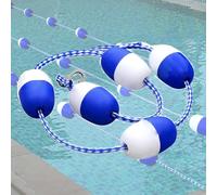 Corde de séparation de sécurité pour piscine avec ligne flottante en nylon et crochets en acier inoxydable pour sources chaudes et plages peu profondes
