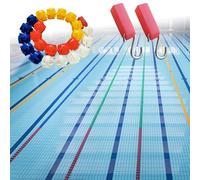 Corde de séparation de sécurité pour piscine avec protection UV - Kit flotteur de voie de natation pour plages et piscines, fil de sécurité en fil d'acier pour les pauses de vagues