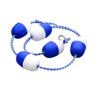 Corde de séparation de sécurité pour piscine de 1 à 18,3 m, bouée flottante bleue et blanche avec 2 crochets, idéale pour les plages peu profondes, les sources chaudes et les solutions de sécurité de