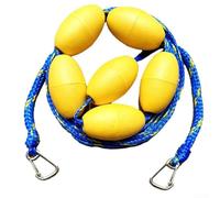 Corde de séparation de voie de piscine avec 56 bouées pour séparation claire des chemins de piscine et démarcation de sécurité, comprend des boutons-pression en acier inoxydable pour une fixation sûre