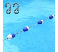 Corde de séparation de voie de piscine résistante aux UV - Ligne de bouée de sécurité durable avec crochets pour un marquage clair, parfaite pour la natation de compétition et de loisirs, installation