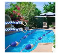 Corde de séparation flottante pour piscine - 20 m - Bicolore - Avec 2 crochets - Pour enfants - Facile à installer et efficace
