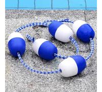 Corde de séparation flottante pour piscine avec flotteurs et crochets - 3 m, 6,1 m, 9,1 m bicolore bleu et blanc pour pistes de natation sûres