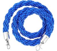 Corde de séparation tressée en chanvre avec fermoirs, 1,2 m, corde de barrière pour événements, cordes torsadées en chanvre pour contrôle des files d'attente, crochet argenté inclus