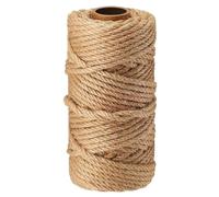 Corde de sisal pour SCRACKER Cat 328 Pieds / 100 m de Naturel Extrait grattant la Corde sisal 6 mm d'épaisseur du Jute Bricolage pour Les poteaux à gratter, Réparation Remplacement