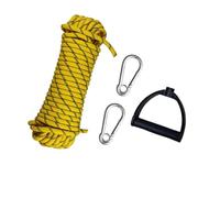 Corde de ski nautique avec poignée et boucles de mousqueton Corde de remorquage en nylon Chariot de traîneau Pull Wakeboard Ligne de sport nautique pour wakeboard Kneeboard Équipement de snowboard
