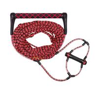 Corde de ski nautique, ligne de sports nautiques, corde de ski nautique, corde de snowboard, poignée en aluminium, 4 pièces, corde de remorquage pour bateau, grande capacité, corde de 75 pieds