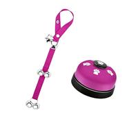 Corde de sonnette pour animaux de compagnie, 2 pièces, avec cloches métalliques et bouton d ' entraînement, corde de sonnette d ' entraînement pour chiens et chats, pot pour animaux de compagnie