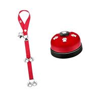 Corde de sonnette pour animaux de compagnie, 2 pièces, avec cloches métalliques et bouton d ' entraînement, corde de sonnette d ' entraînement pour chiens et chats, pot pour animaux de compagnie