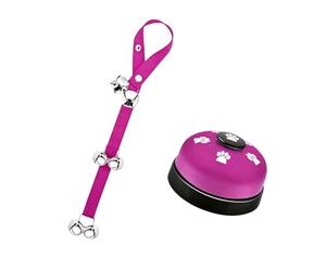 Corde de sonnette pour animaux de compagnie, 2 pièces, avec cloches métalliques et bouton d ' entraînement, corde de sonnette d ' entraînement pour chiens et chats, pot pour animaux de compagnie