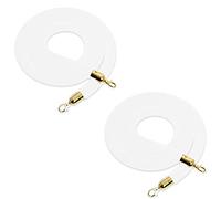 Corde de support en velours, Barrière de contrôle des foules avec crochet plaqué or, corde for hôtels, cinémas, grandes ouvertures(White,2.2m/7.2ft)