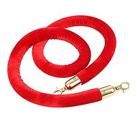 Corde de support en velours, Corde de velours for barrières d'ouverture, cordes suspension for poteaux avec crochets, lot 2(Red,4.9ft/150cm)