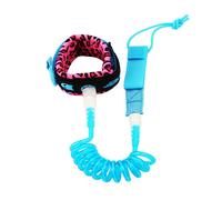 Corde de surf enroulée élastique à Rotation de 360 degrés, attaches en boucle à crochet, imprimé léopard, pour planche de surf, articles de sport