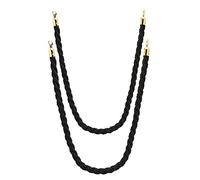 Corde de suspension noire remplacement for barrière contrôle des foules, lignes durables for salons automobiles, restaurants et hôtels(1.5m/5ft)